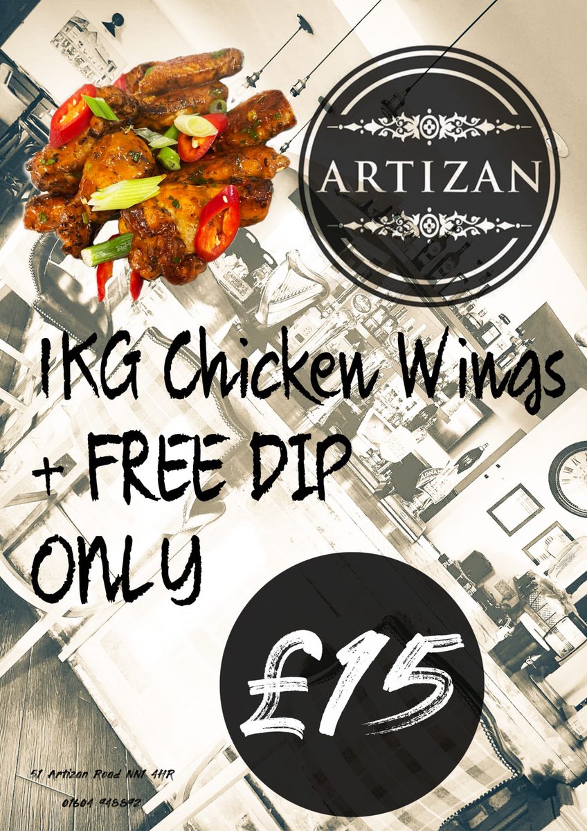 craigchurch555's tweet photo. We are open from 3 and food π₯ is served until 9.We have happy hour π» from 5-7.For every bottle of wine π· purchased you will receive complimentary nibbles.Come and spend your Wednesday with us.We canβt wait to see you.
#artizan #northampton #localpub #wingwednsday #midweektreat https://t.co/Kzernh7kMm