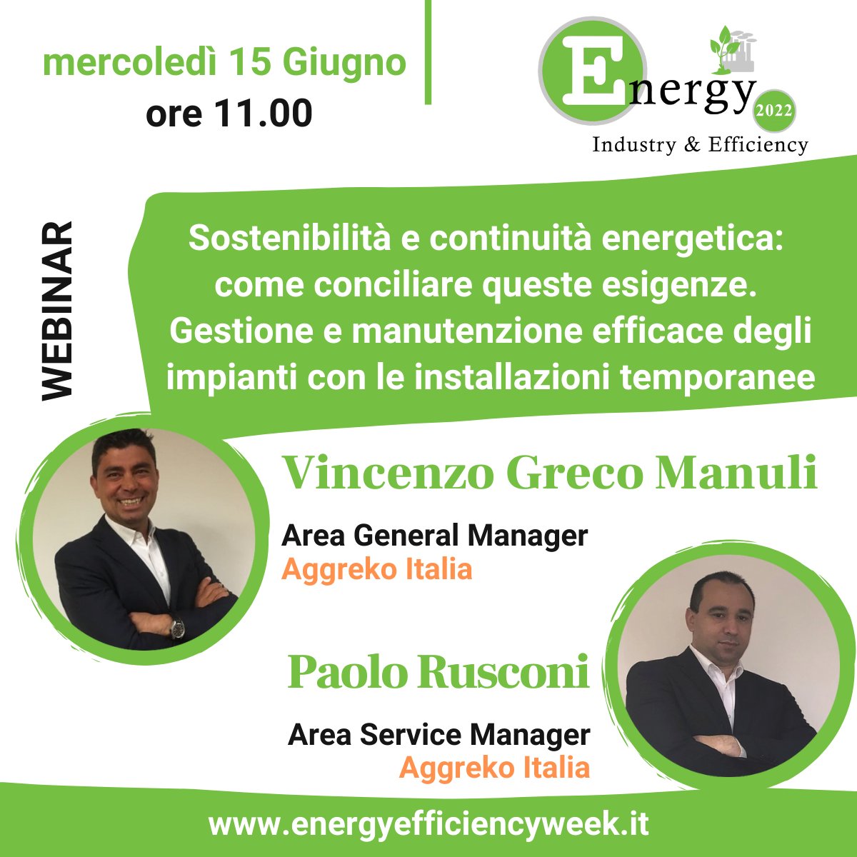 EnergyWeekIE's tweet photo. Non perderti il terzo appuntamento con i webinar di Energy Week 2022!

Iscrizioni gratuite qui: https://t.co/0YY5Nf47MX https://t.co/ErzP7QjEYS