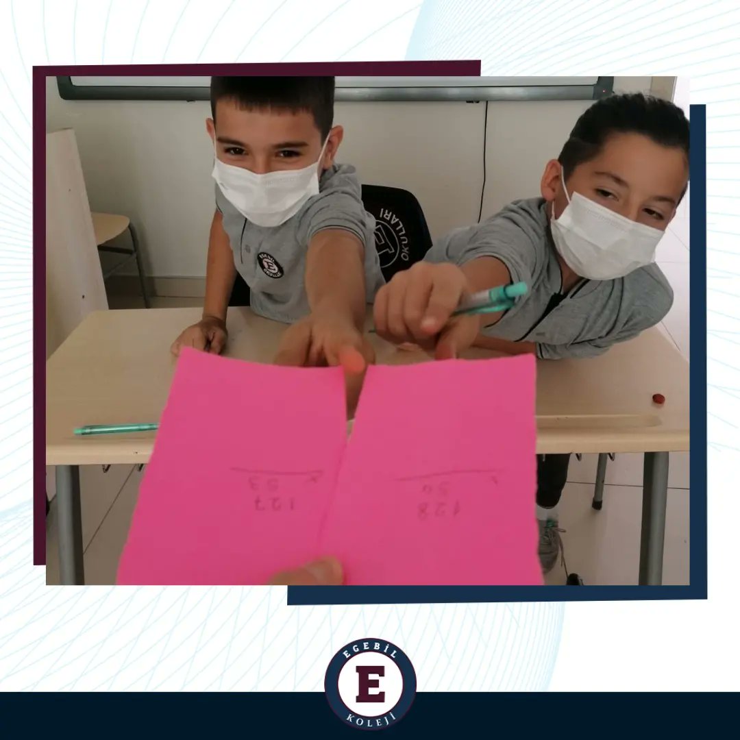 egebilefebey's tweet photo. Efebey'de matematik öğrenmek çok keyifli! Matematik dersimizde yapılan yarışma ve etkinliklerde öğrencilerimiz çok eğleniyor.

Efebeyli öğrenciler, dört işlemlerden olan çarpma işlemi konulu yarışmadaki rekabetin sonunda kazanan dostluk oldu.

#egebil #efebey #denizli #özelokul https://t.co/zjGoAdZWwx