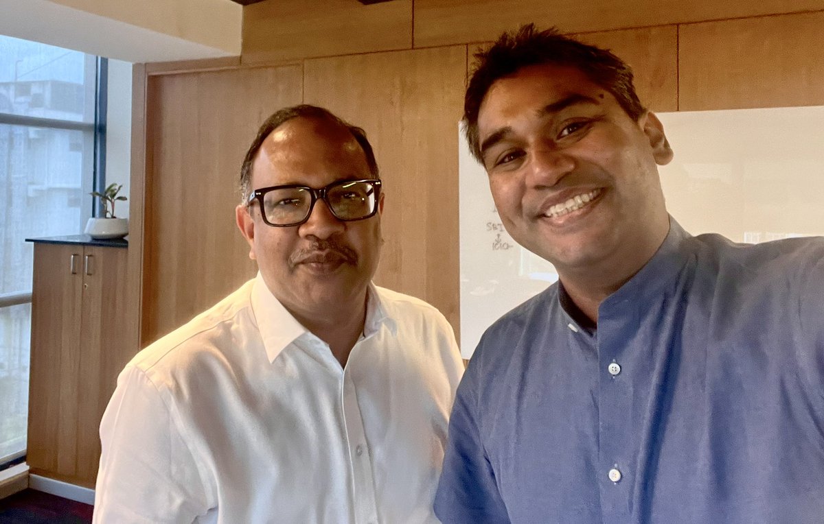 Rudra_81's tweet image. A fantastic meeting with the one &amp;amp; only @rajeshbansal @rbinnovationhub—brainstorming #GlobalTechSummit 2022 &amp;amp; lots more. What an incredible institution, Rajesh has built in Bengaluru! Exciting, dynamic, &amp;amp; inspiring. Looking forward to working together, again! @CarnegieIndia