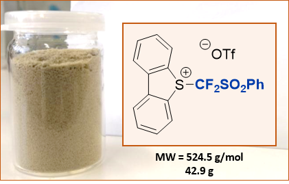 EnzoJD_N's tweet photo. Check out our new article about the multigram synthesis of our PhSO2CF2 reagent ! @OPRD_ACS 

Many thanks to @BessetTatiana, @T_Castanheiro, Alain Ledoux and Jean-Pierre Hébert !

> More details on the following link https://t.co/gtl8Mm7Iga https://t.co/BEGEXn7tVC