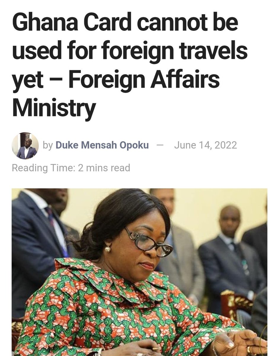 marcusadampah's tweet photo. Oh this is so sad ooooo. I was making moves to use my GhanaCard to travel to Canada next week, based on Bawumia's information, and this latest info has just destroyed my plans. Bawumia must make me travel with the GhanaCard, by fire, by force! https://t.co/itQG4KPU7X