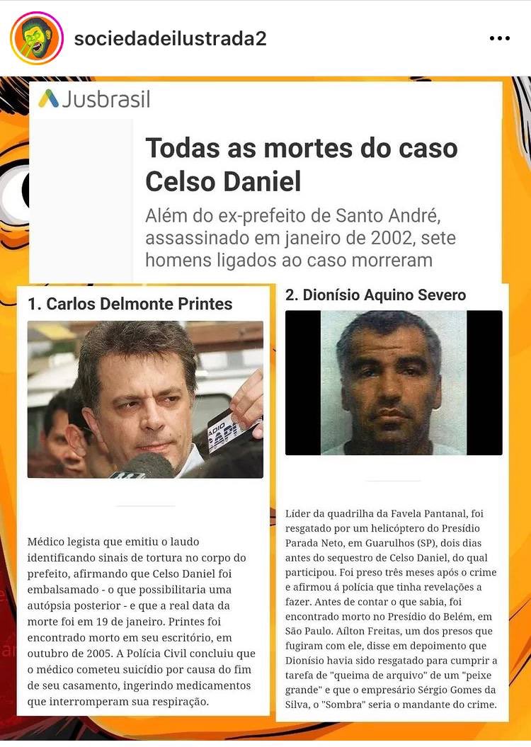 DOCENTEMONTEIRO's tweet photo. @Damadeferroofic @monark Porque Lula não usou a morte de Celso Daniel para fazer política como usa a da Marielle? https://t.co/IQYzxh591h