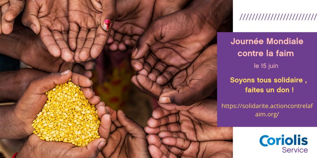 [#journéemondialecontrelafaim] La journée mondiale contre la faim est l’occasion de rappeler l’importance de s’unir autour d’un but commun : un monde où chaque enfant mange à sa faim ! Il est temps d'agir tous ensemble !
#JournéeMondialeContreLaFaim #coriolisservice #solidarity