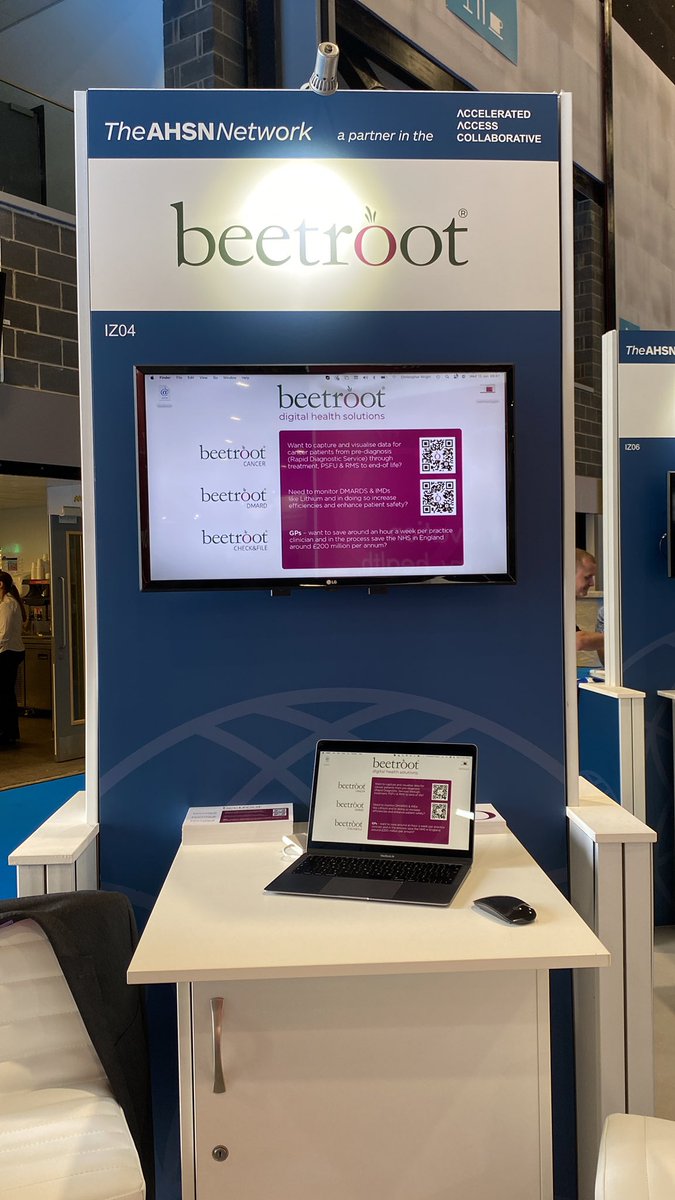 healthbeetroot's tweet photo. We’re here! Sunny day in Liverpool all ready to go @ConfedExpo @AHSN_NENC #NHSConfedExpo https://t.co/FZnr0bdqAq