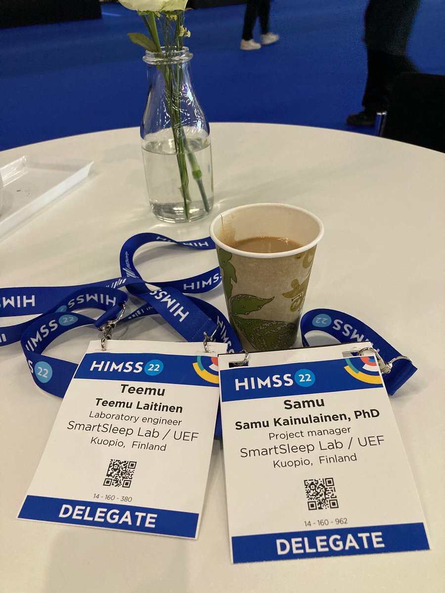 SmartSleepLab's tweet photo. At @HIMSS in Helsinki. We will be at @kuopiohealth booth today! #sleepresearch #sleep #HealthTech https://t.co/tPA28CMpXY