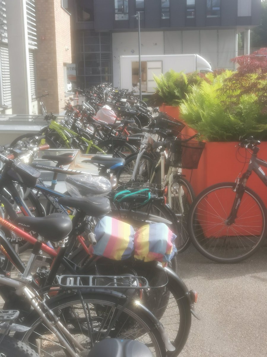 Overfult sykkelparkering på jobb på Forskningsparken igjen. Innendørs er det ikke plass heller, ikke lov med lastesykkel og til og med betalt(!). Ikke særlig bærekraftig. <a href="/OsloSciencePark/">Forskningsparken - Oslo Science Park</a>