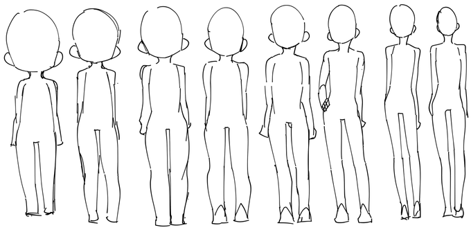 色んな頭身(`、3_ヽ)_ 