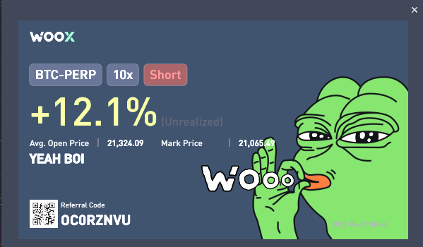 CryptoFrink's tweet photo. .@WOOnetwork hands down has the best share card 😂😂

$WOO https://t.co/embAZ0PvKb