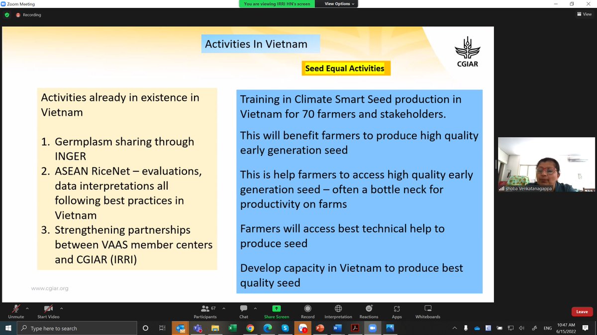#SeedEqual will work on #rice and #cassava in Vietnam
#Ourinitiatives #OneCGIAR #Vietnam