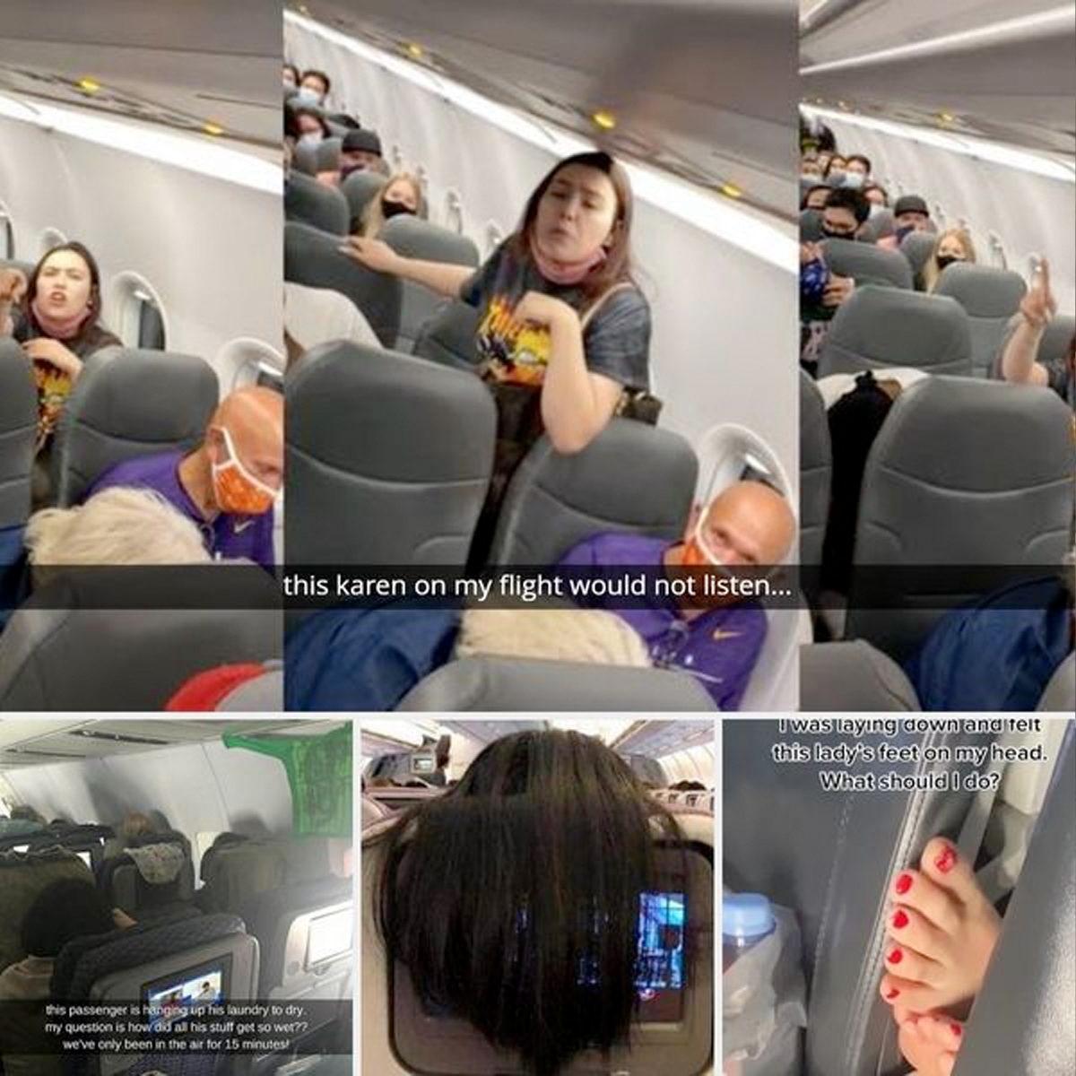 RozaRadio's tweet photo. We didn't think people got this entitled, and then we came across these annoying passengers✈️😂💖