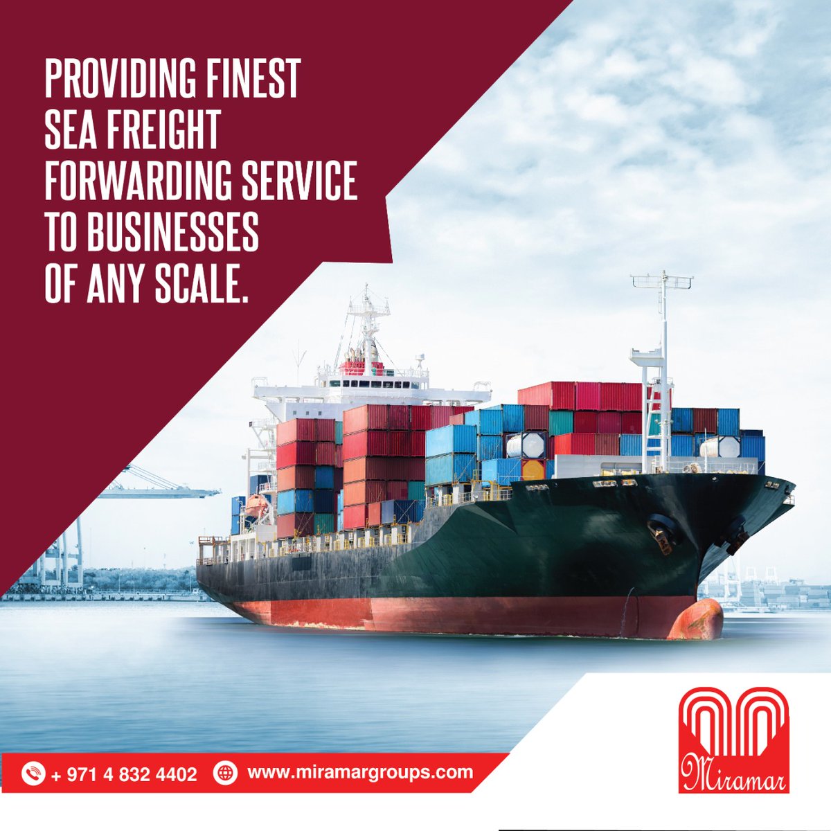 GroupMiramar's tweet photo. From small to larger shipments, Miramar's cargo service connects all major ports around the world . We provide comprehensive solution for all your sea freight requirements and optimize our services to suit your specific needs. Contact us to know more about our services. https://t.co/9hafq9WEqx