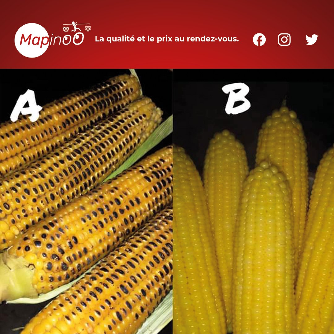 Mapinoo4's tweet photo. Hello les map's.
C'est ouverte la saison du maïs.
Donnez nous votre préférence.
Mapinoo la qualité et le prix au rendez-vous.
#Mapinoo https://t.co/Ph9MZJjXwk