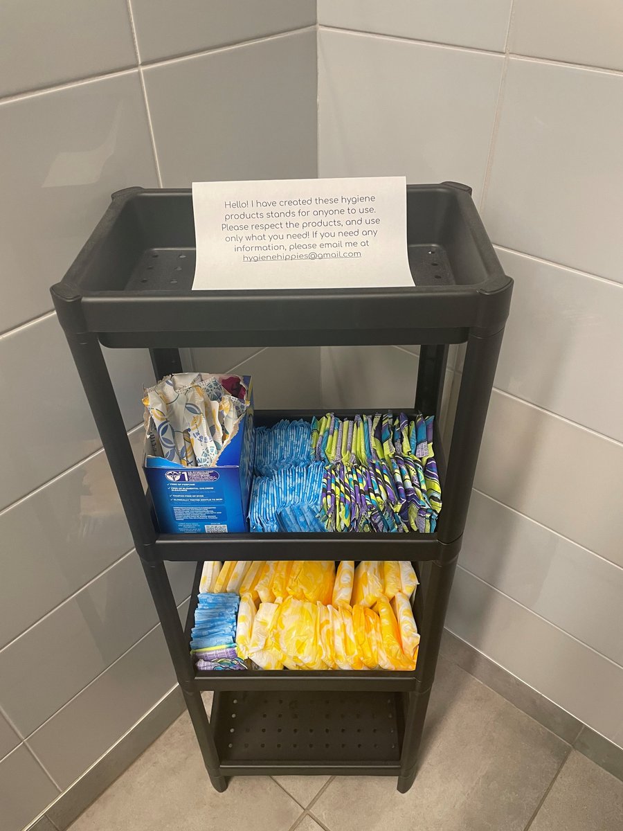 With the support of a #PositiveNoiseGrant and <a href="/BRCS_Hawks/">Bridgetown Regional Community School</a> students Abby and Annabel created period product stations in school bathrooms for students. Thank you for making your school a more welcoming place &amp; making sure students can access these essential products! <a href="/AVRCE_NS/">Annapolis Valley Regional Centre for Education</a>