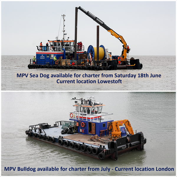 CPBSMarine's tweet photo. The #Seadog is just finishing up on her current contract in Lowestoft this week and is once again available for charter. Full spec https://t.co/TeG2hT7gCN
Meanwhile the #Bulldog will become available at the end of this month. Full spec https://t.co/qkOxVm3abB
#CPBS #Multicat https://t.co/QNkE8H0ZoX