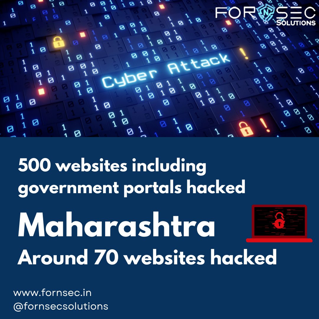 FornsecS's tweet image. According to the news reports, a number of websites have been hacked causing huge damage, now its high time to secure your website from cyber attacks 
Contact us on 9021039722/9923452012 for more queries or Visit our website at fornsec.in

#websiteshacking #wednesday