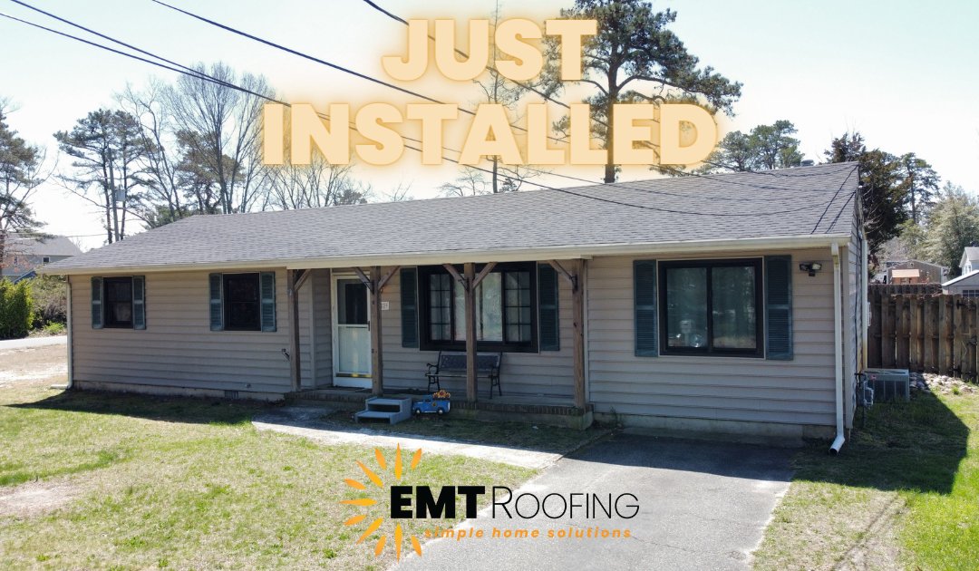 Tom's new <a href="/GAFroofing/">GAF Roofing</a> Timberline HDZ shingles are GUARANTEED to last 50 years! Isn't it time to get your roof replaced? #EMT #roofing #GAF