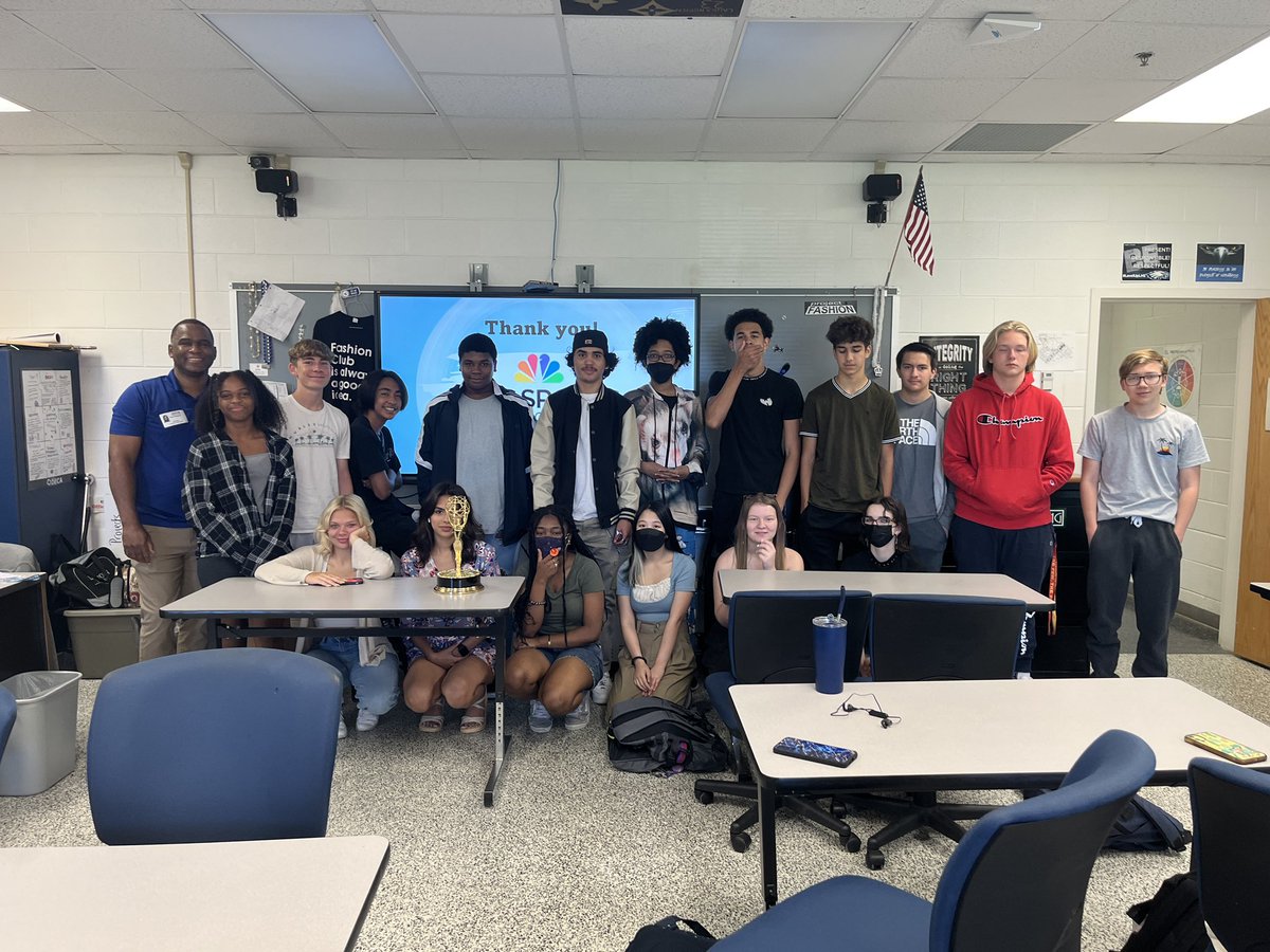 _LandstownDECA's tweet photo. Thanks to Sean Christmas for coming to our Marketing classes today! #Nbcpremierleague #Emmy @LandstownEagles https://t.co/c8egmWtZrj