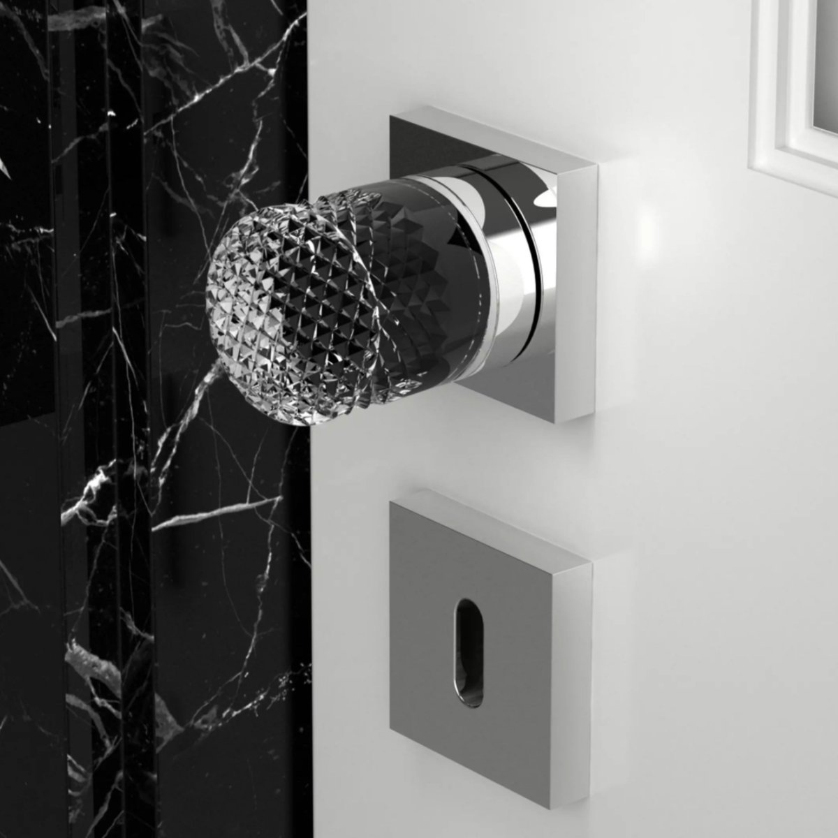 This luxurious addition to your home décor will add that touch of elegance to most interiors. 

With intricate details in the glass, it's sure to make a statement in any room.