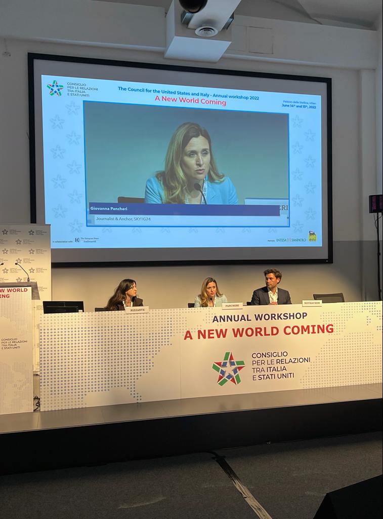 consiusa's tweet photo. Growth and Innovation in Mature Industries: Session moderated by @giopank @SkyTG24 with Monica Mandelli @KKR_Co, Veronica Diquattro @dazngroup, Tatiana Rizzante and David Nothacker. #Consiusa #Italy #Unitedstates #annualworkshop #innovation #growth @eni @intesasanpaolo @riotta https://t.co/he7Zlw7LMG