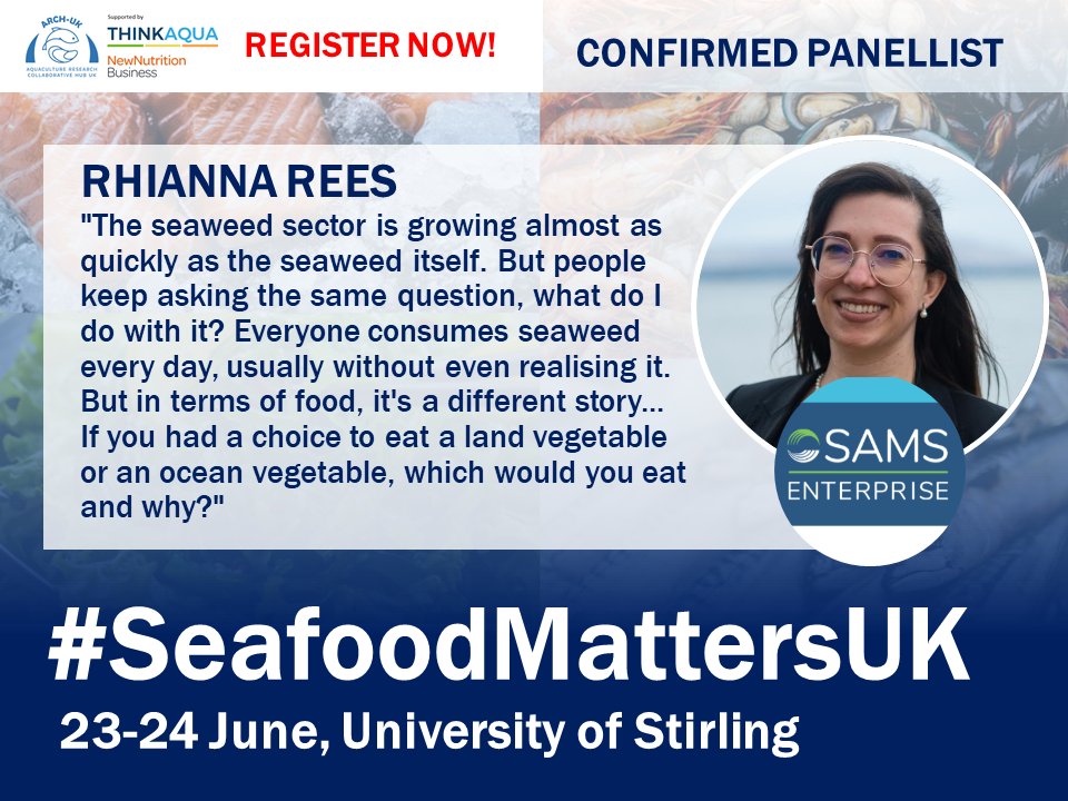 Aquaculture Research Collaborative Hub UK (@aquaculture_hub) on Twitter photo PANELLISTS CONFIRMED for #SeafoodMattersUK
23-24 June <a href="/IoAStirling/">Institute of Aquaculture</a>
Discussing:
🐟Is the 99p school meal achievable with #seafood?
🐚 How could seafood improve #nutrition & #health?
🦞Would eating more seafood help the #environment?
+ MORE
REGISTER NOW👉bit.ly/3MU4TGc PANELLISTS CONFIRMED for #SeafoodMattersUK
23-24 June <a href="/IoAStirling/">Institute of Aquaculture</a>
Discussing:
🐟Is the 99p school meal achievable with #seafood?
🐚 How could seafood improve #nutrition & #health?
🦞Would eating more seafood help the #environment?
+ MORE
REGISTER NOW👉bit.ly/3MU4TGc