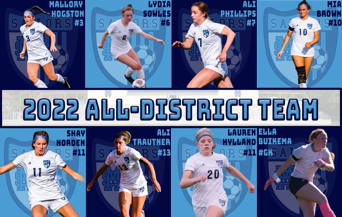 Congrats to our 8 players for making the all-district team! ⚽️⚓️🤍💙 #GOSHORES #BelieveInWe