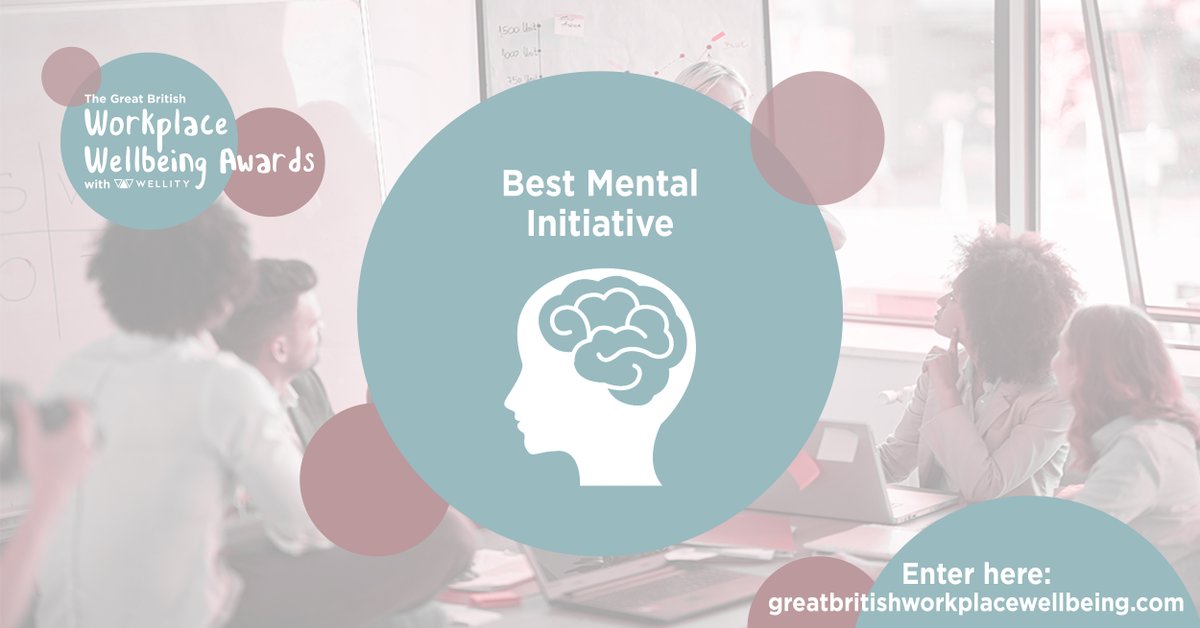 The Best Mental Initiative winner will be a business that has created a specialist programme dedicated to improving its workforce’s mental #wellbeing and will have taken strides to break down the stigma🧠

Join the #GBWWA community. Apply here: …workplacewellbeing.awardsplatform.com

<a href="/BeWellity/">Wellity</a>