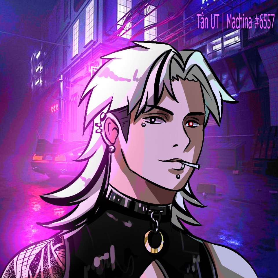 My next artwork. This piece was inspired by a badboy. He is brave, financially strong and especially wild. With a cool style that makes many girls swoon. 
Love Machina Underground.❤️
<a href="/Machina_NFT/">Machina マキナ</a> @lxxdylan <a href="/0xpyeongyang/">pyeongyang.eth</a> <a href="/SHISHIO_eth/">SHISHIO</a> <a href="/giyu_eth/">giyu.eth</a> <a href="/futures_biO/">futures_biO</a>