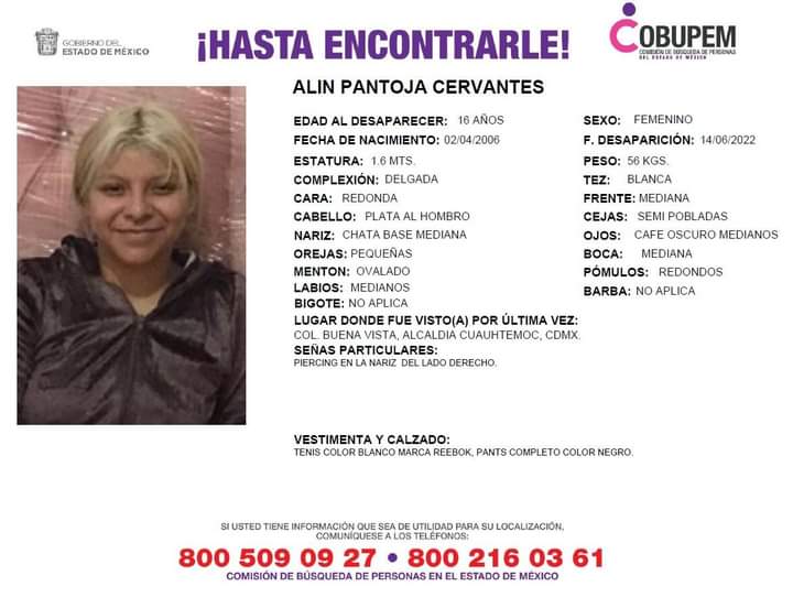 Ambar_ACAB's tweet photo. ALERTAAA⚠️Se busca a Alin Pantoja Cervantes, compañera sobreviviente de la represión de #Chimalhuacán ( Holy Yash). 
#TeBuscamosHoly #HastaEncontrarte https://t.co/qNouytZLSO
