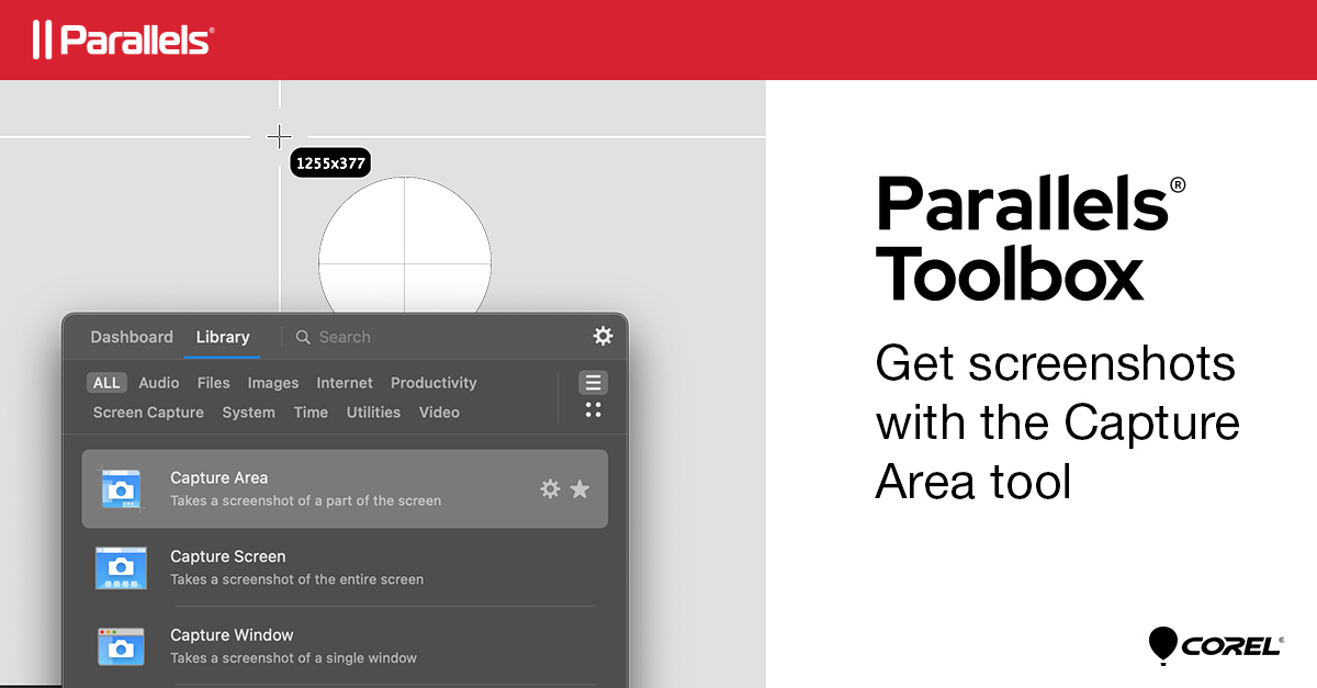 parallels's tweet image. Record your screen with one simple click using the Capture Area tool inside #ParallelsToolbox!

▶ Check it out: corl.co/3mR0Q32
🛠 See all included tools: corl.co/3O7tVD6