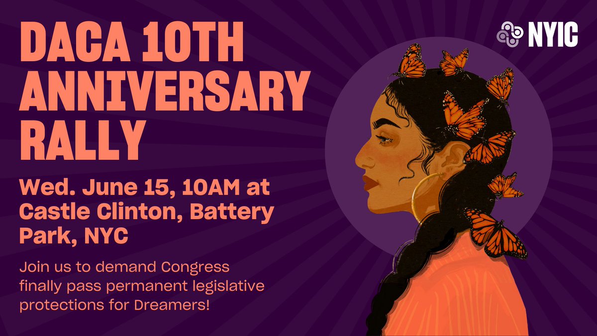 Today marks the 10th anniversary of DACA. Cabrini Immigrant Services will join @thenyic to demand a permanent solution for Dreamers and the 11 million immigrants still living in the shadows. 

#DACA #Immigration #WeCan'tWait #CitizenshipNow