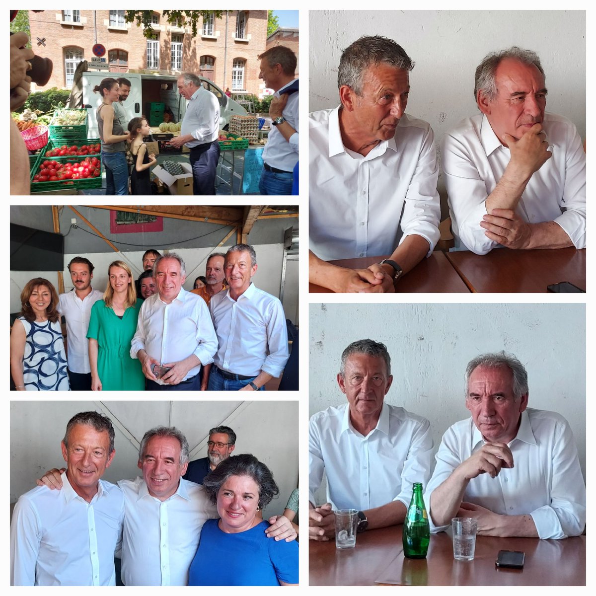 Ce matin #ensemble #AvecVous autour de <a href="/bayrou/">François Bayrou</a> et <a href="/JeanLucLAGLEIZE/">Jean-Luc LAGLEIZE</a> sur le marché de #CroixDaurade #Toulouse #Circo3102 @Vignon2022 @MC_Constans <a href="/FaureDominique/">Dominique Faure</a> <a href="/Baudis2022/">Pierre Baudis 2022</a> <a href="/EnMarcheModem31/">#Ensemble31</a> @EnMarche31 @Buzzmodem31   #legislatives2022