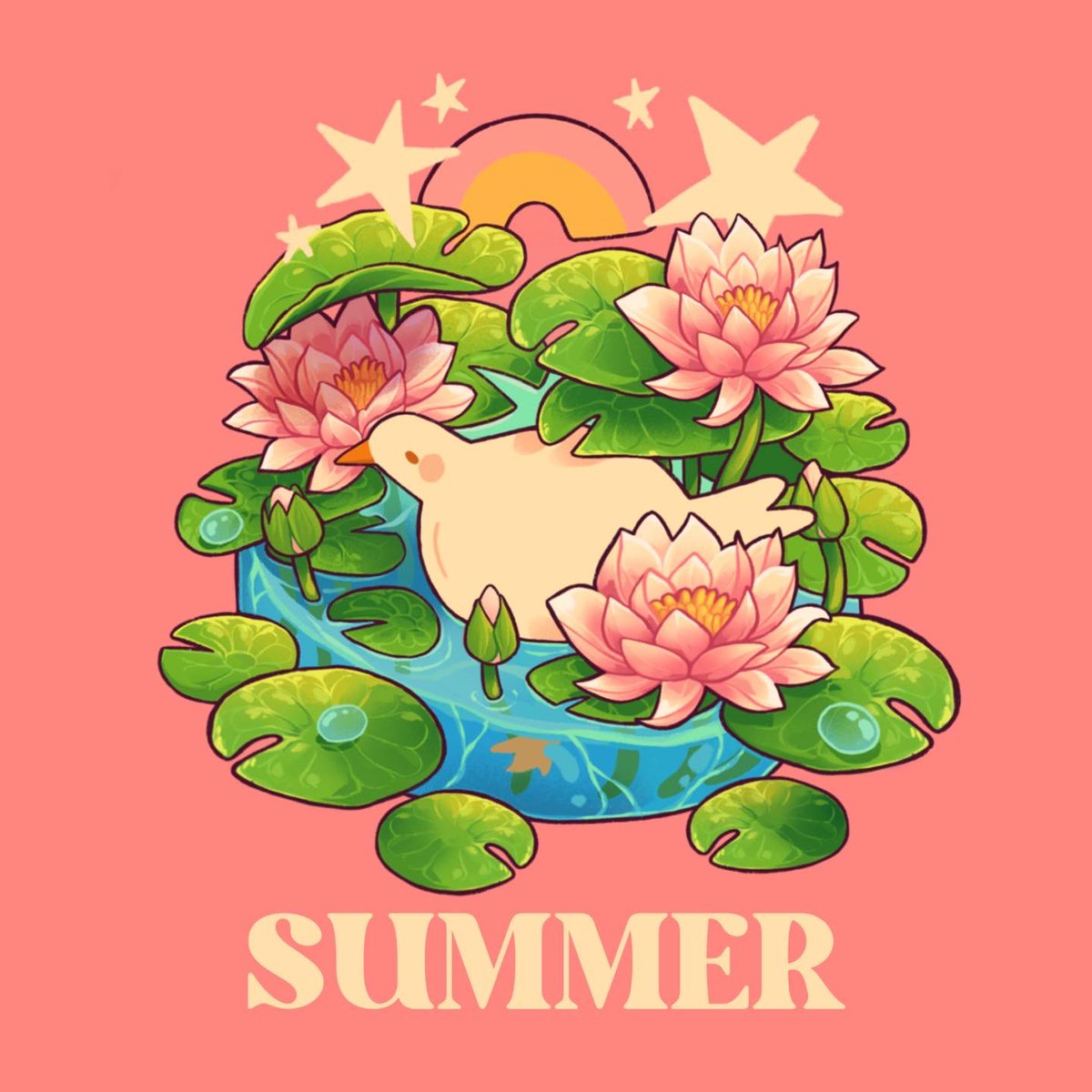 「Summer duck 🦆✨ 」|🌿lana 🌿 SHOP OPEN Bat fairy collection live ❤️のイラスト