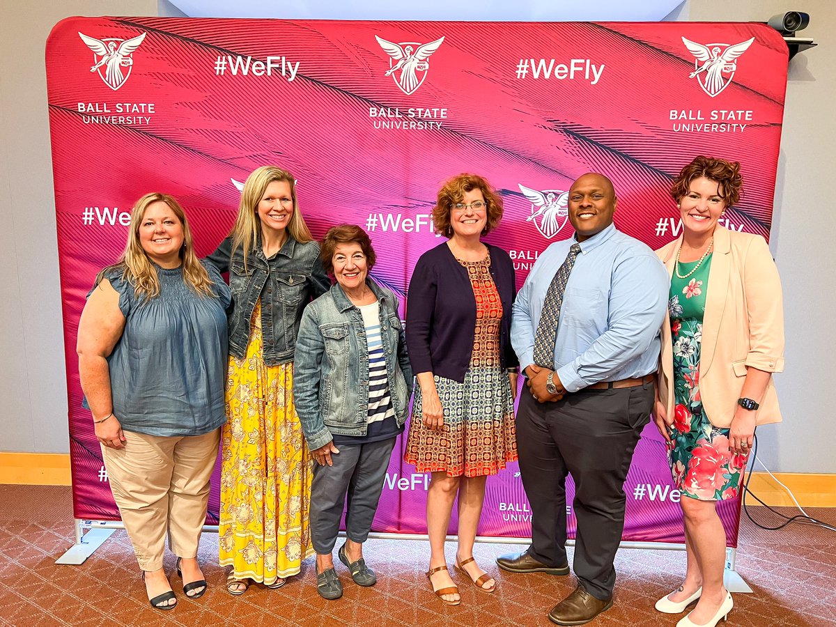 DrSherriBarrow's tweet photo. Ball State inaugural Indiana School Counselor and Administrator Collaboration Institute #ISCACI was huge success with our Ball State Staff, Graduate Students, and phenomenal Keynote Speakers, Carol Dahir, Leigh Bagwell, and Robert Jamison. A truly amazing event! #SchoolCounseling https://t.co/aKE7PykVD6