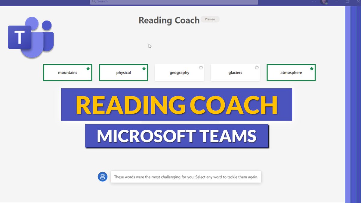 NEW! A tutorial video on Reading Coach in #MicrosoftTeams, which has started to roll out globally this week. Personalized practice based on how a student reads out loud, supported in 116 languages 🌍🌎🌏

YouTube 📺 youtube.com/watch?v=M0uV68…

#edtech #MIEExpert #MicrosoftEDU