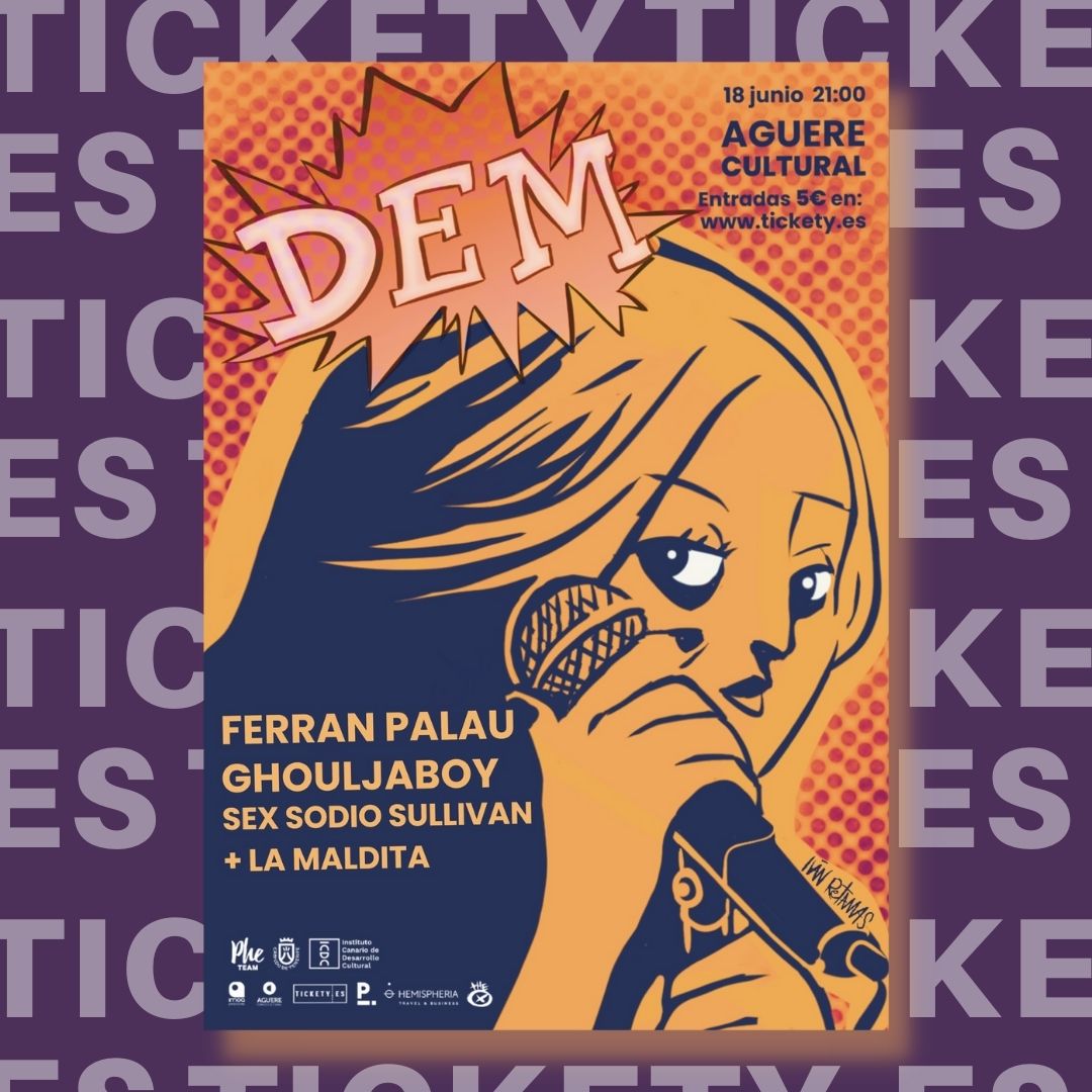 tickety_es's tweet photo. 💥​¡DÍA EUROPEO DE LA MÚSICA! 🎶 Celebra con nosotros la décima edición del #DEM2022 con @FerranPalau, @sexsodio + La Maldita y @Ghouljaboy. ¡No te lo pierdas! 👇🏽

🎟️  https://t.co/Qcy1a9JOwl 

⏰ 21:00h
📅 18 de junio
📍Aguere Cultural - La Laguna https://t.co/gwdqWI2pl7 https://t.co/Q7vWpSc48D