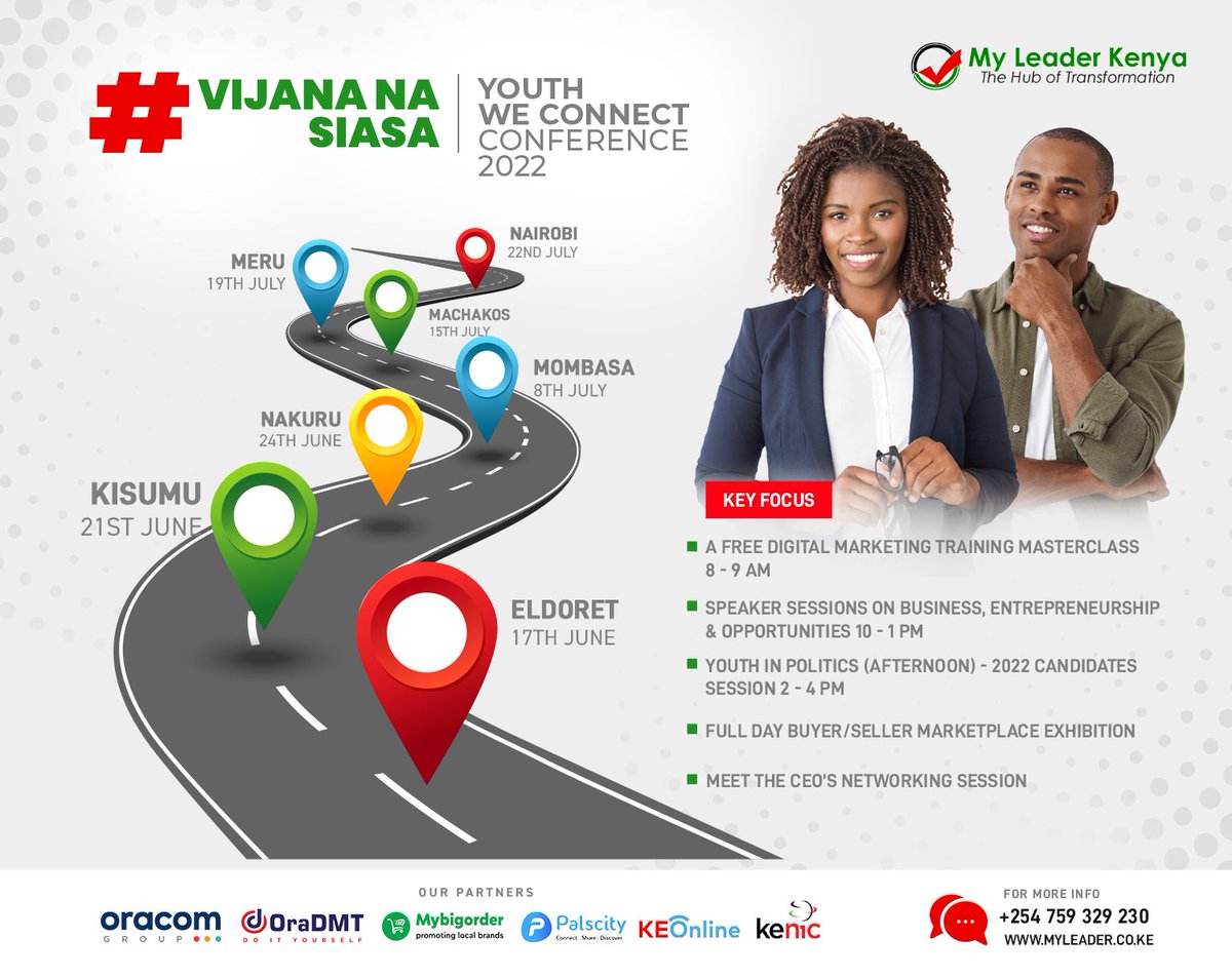 Prof_Wa_Siasa's tweet photo. Are you at #Eldorect? #itsTime to get #digitallyfit. @OracomKenya, @mlksiasa and @KenicTLD are coming near you. Offering free domain's, free marketing training and leadership training to young and experienced leaders. Register to attend via https://t.co/RRZsVIQwtr.
Let's meet.... https://t.co/lmbLJlxWcx
