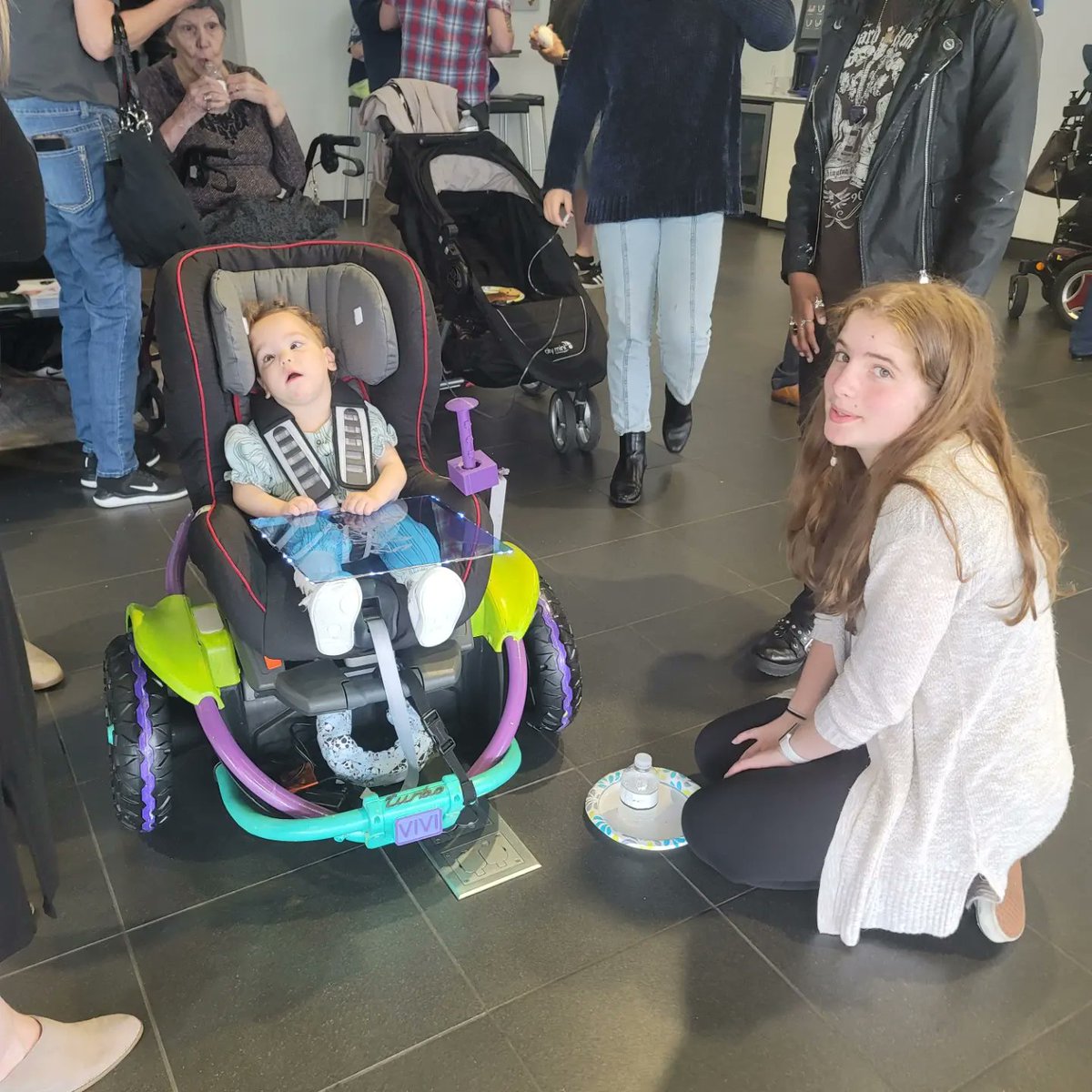 SacajaweaMs's tweet photo. Mrs Taylor's Advanced Engineering Class are problem-solving and changing lives.  For the first time ever these toddlers are independently mobile.  Thanks for the car seat donations and support Porsche of Spokane and Providence Sacred Heart and Holy Family. https://t.co/7PeuXmRBoA