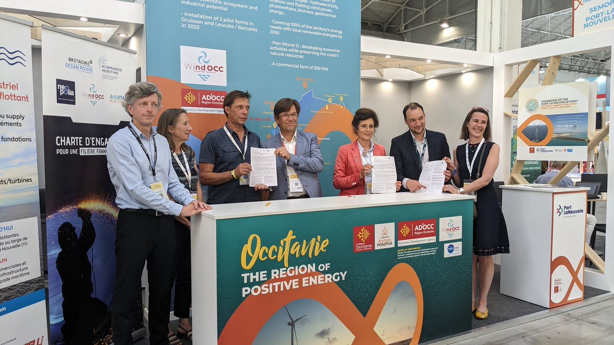 _oceanpower's tweet photo. [éolien en mer] #Archimed aussi s'engage pour le développement d'une filière locale des #EMR en signant la charte à #SEANERGY2022 une initiative de #BretagneOceanPower @Neopolia_ @NdieMaritime #Windocc #sudeole &amp; #AquitaineBlueEnergy @BretagneBDI 
👉https://t.co/QFE2NAIu8S https://t.co/dWaHZWSFzc
