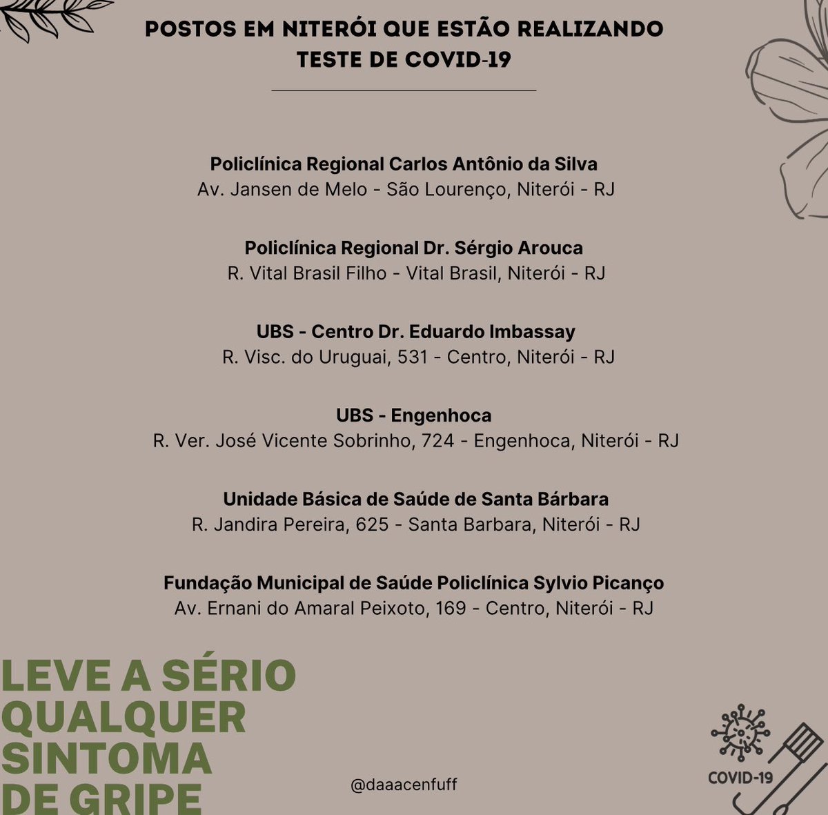 Daaac_EnfUFF's tweet photo. Bom dia meus verdinhos 💚
Devido ao aumento de casos de Covid-19, decidimos fazer esse post com algumas recomendações e informações que talvez sejam úteis. #usemmascara #sevacinem https://t.co/z9Xf3zIcZO