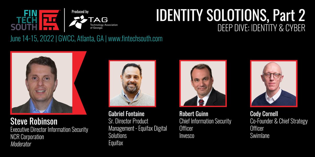 Fintech South (@fintechsouth) on Twitter photo If you loved our Deep Dive into Identity Solutions: Security & Privacy, then make sure to join us for part two of this session in 10 minutes. If you loved our Deep Dive into Identity Solutions: Security & Privacy, then make sure to join us for part two of this session in 10 minutes.