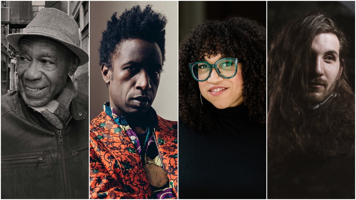 QwithTomPower's tweet photo. TODAY on Q with @tompowercbc: musician @JayDouglasMusic | poet, musician and director @SaulWilliams | books columnist @JaelRichardson | musician and composer @jonathankawchuk | https://t.co/XVkBOGBwzh https://t.co/bsDzzdgo35