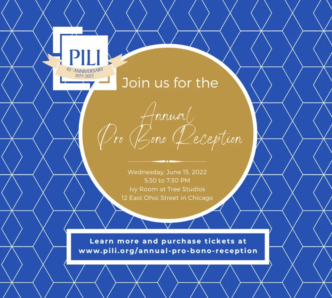 Public Interest Law Initiative (@pili_tweets) on Twitter photo Today is the day! We are super excited to welcome our friends and supporters tonight at <a href="/IvyRoomChicago/">Ivy Room Chicago</a> for our Annual Pro Bono Reception!! #probono #TaketheInitiative Today is the day! We are super excited to welcome our friends and supporters tonight at <a href="/IvyRoomChicago/">Ivy Room Chicago</a> for our Annual Pro Bono Reception!! #probono #TaketheInitiative