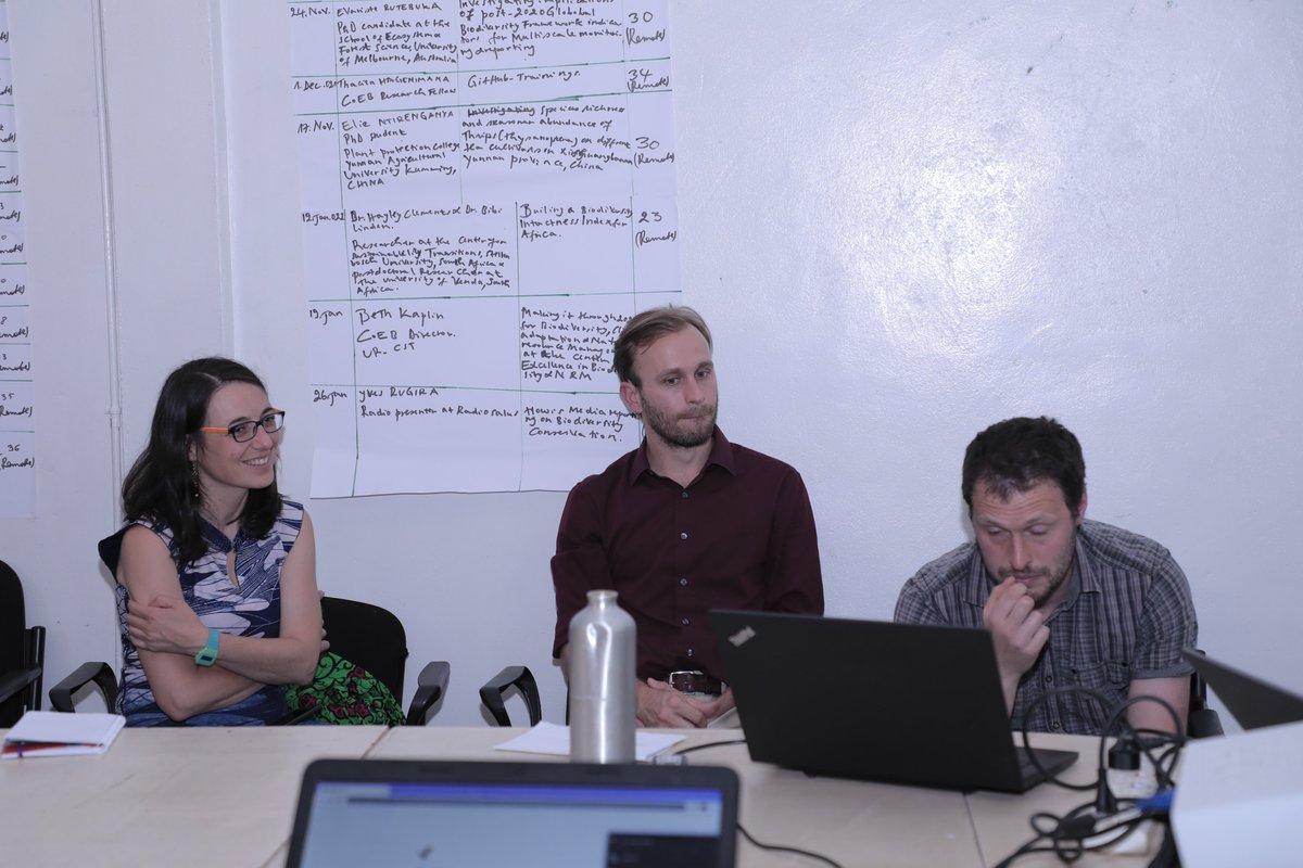 #HappeningNow: <a href="/CoEBrwanda/">Center of Excellence in Biodiversity & NRM</a> weekly #SeminarSeries in our conference room. <a href="/mjpsullivan/">Martin Sullivan</a> <a href="/GoraEvan/">Evan Gora</a> 

#Threads