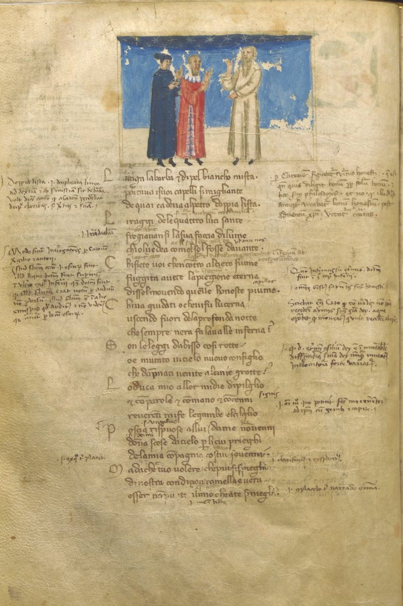 bcm_girolamini's tweet photo. 《Or ti piaccia gradir la sua venuta:
libertà va cercando, ch'è sì cara,
come sa chi per lei vita rifiuta》.
Direttamente dal Codice Filippino della Commedia di Dante Alighieri, nei vv.70-72 del I Canto del Purgatorio, #Dante incontra #Catone, entrambi in cerca di #libertàMW https://t.co/da8ePs8RTC