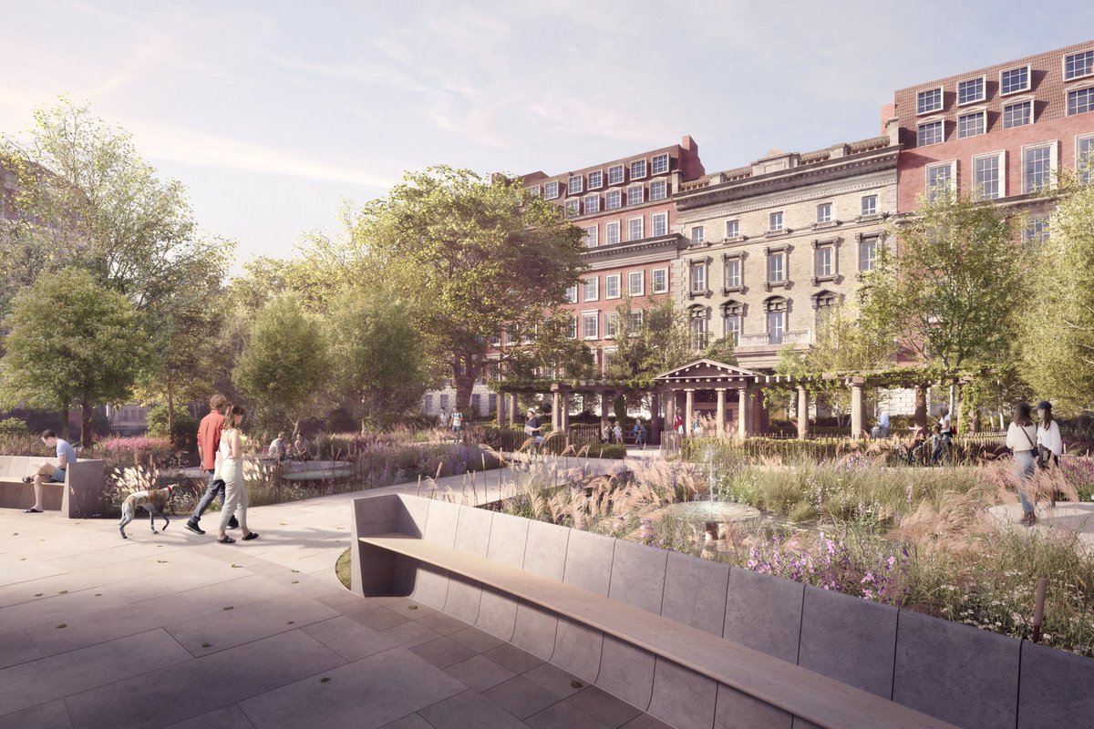 The transformation of <a href="/grosvenorsquare/">Grosvenor Square</a> will drive a #BiodiversityNetGain of 15.5%, with a 5 fold increase in the number of plant species increasing habitats for wildlife, improving air quality &amp; providing better access to nature in the West End.  grosvenor.com/news-insights/…