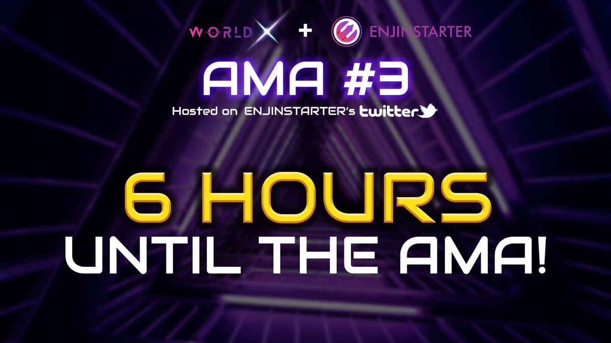 WORLDXOFFICIAL's tweet photo. 📢 REMINDER - Third #AMA over on Enjinstarter's Twitter. 

⏲️ 15th June 10pm GMT +8 

Note it down on all your calendars! https://t.co/wLsbU2iSYg