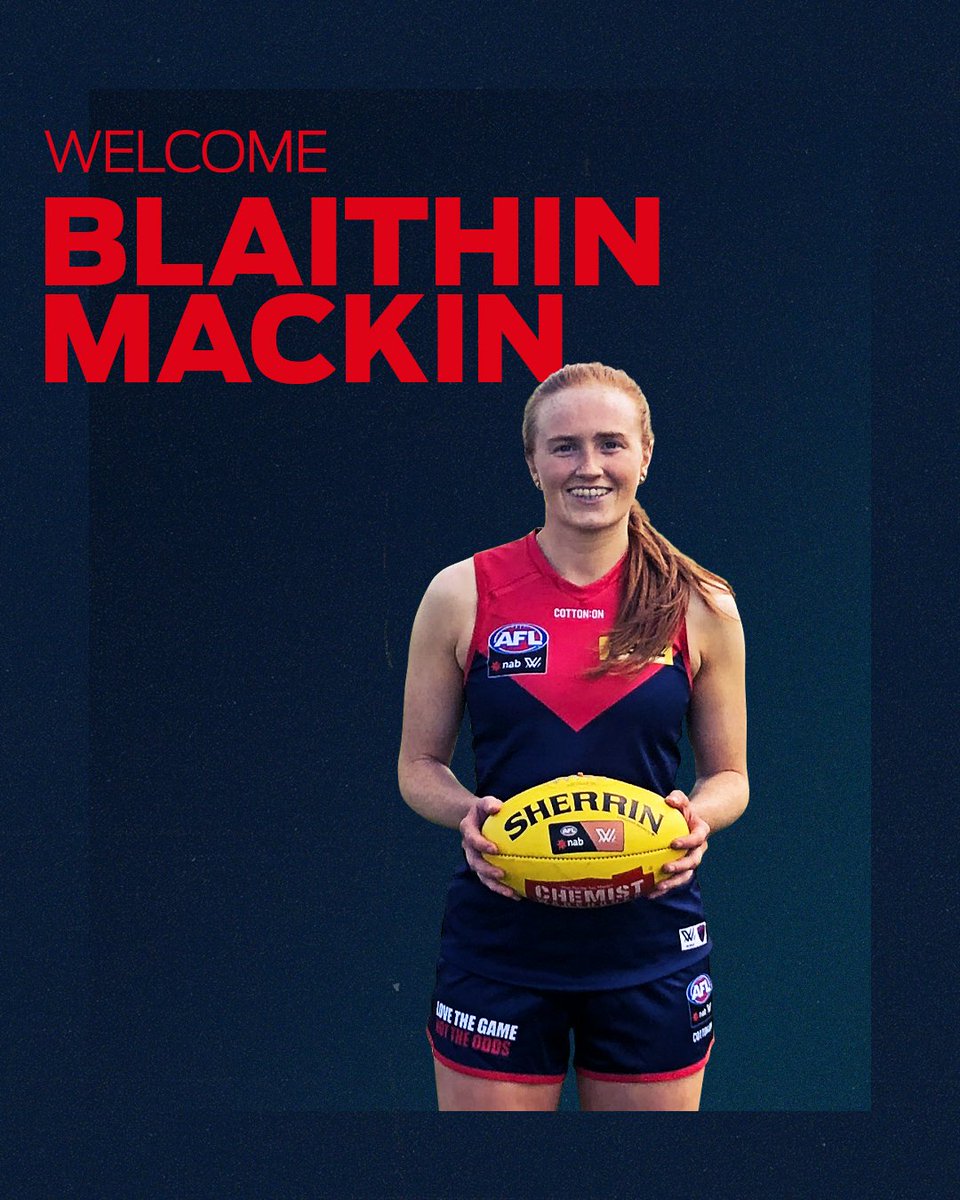 MelbourneAFLW's tweet photo. An Irish star to boost our list. 🇮🇪

Blaithin Mackin has officially joined the Dees. 🙌

📝 | https://t.co/t3nM3O80Nr https://t.co/huFlMaOj3c