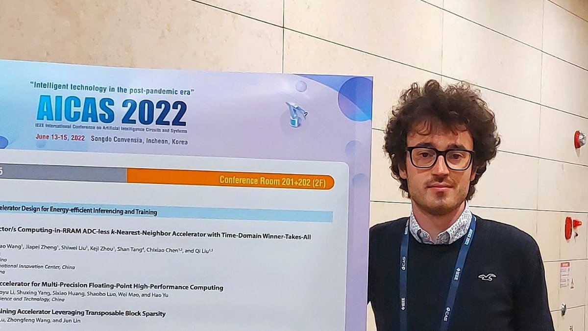 NanoDeviceLab's tweet photo. Congrats to #PhD candidate Matteo Farronato for his work "Low-current, highly linear synaptic memory device based on #MoS2 transistors for online training and inference" presented at #AICAS2022!
Main ingredients: #2dmaterials and low power #Computing
#NEDLab #neuromorphic #ieee https://t.co/pQuuScaPOl
