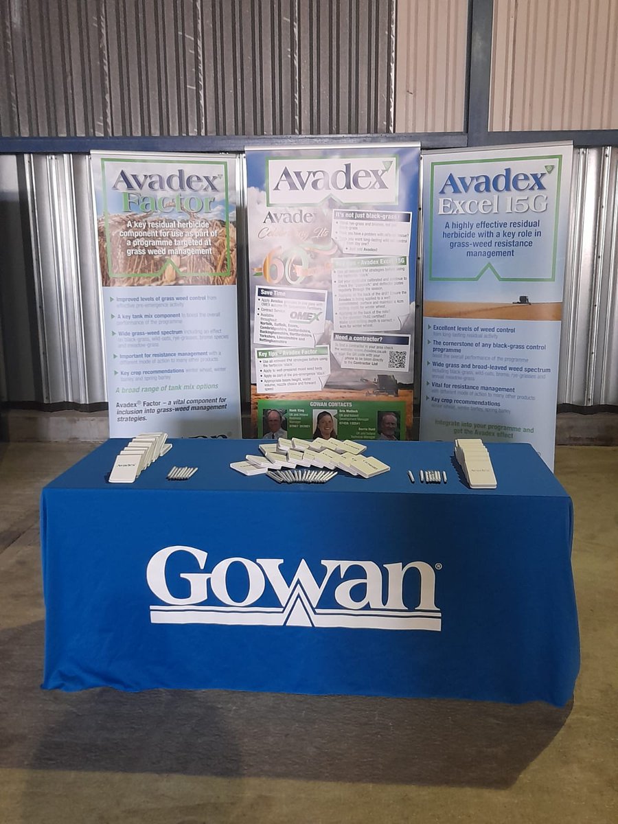 GowanUK's tweet photo. All set up @FrontierAg Open Day at Walsham le Willows and it looks to be a beautiful day. Pop over to our stand to talk Avadex. #FrontierOpenDay https://t.co/roB54tm8gE